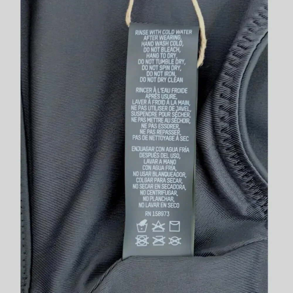 SKIMS Swim Bikini Tank Top 2X Gunmetal Bikini Sporty Beach